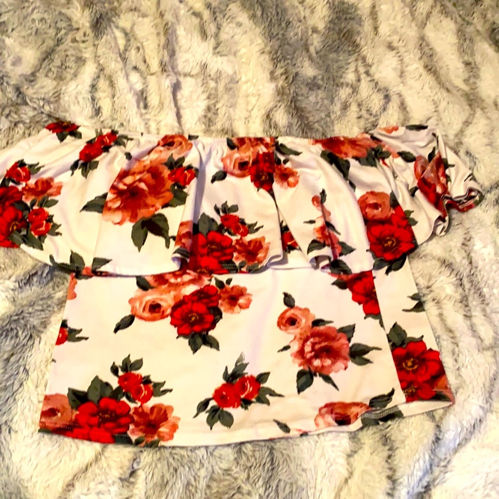Floral off the shoulder top